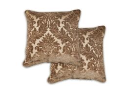 New Edge Blinds Baroque Cushion Cover in Brown - Size: 43 cm x 43 cm - thumbnail 1