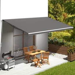 Berkfield Home Replacement Fabric for Awning Anthracite 6x3.5 m
