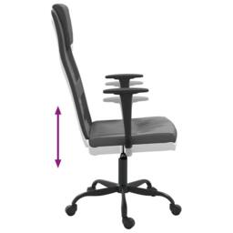 Berkfield Home Office Chair Grey Mesh Fabric & Faux Leather - thumbnail 6