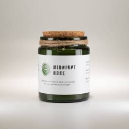 Serenityy Natural Woodwick Soy Candle - Midnight Rose in Green - Size: 0.5m x 1m - thumbnail 2