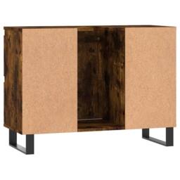 Berkfield Home Bathroom Cabinet Smoked Oak 80x33x60 cm Engineered Wood in Brown - Size: 80 x 33 x 60 cm - thumbnail 7