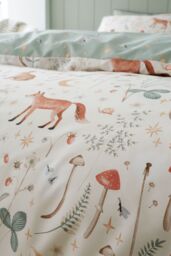 Catherine Lansfield 'Enchanted Twilight Animals' Reversible Duvet Cover Set in Natural - Size: King - thumbnail 5