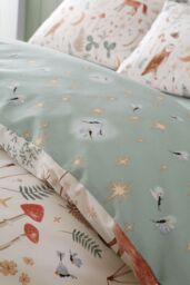 Catherine Lansfield 'Enchanted Twilight Animals' Reversible Duvet Cover Set in Natural - Size: King - thumbnail 4