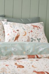 Catherine Lansfield 'Enchanted Twilight Animals' Reversible Duvet Cover Set in Natural - Size: King - thumbnail 3