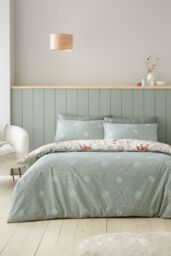 Catherine Lansfield 'Enchanted Twilight Animals' Reversible Duvet Cover Set in Natural - Size: King - thumbnail 2
