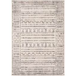 Livabliss Pisa-Geometric Grey Off-White Black Living Dining Bedroom Rug in Light Grey - Size: 160 cm diameter - thumbnail 2