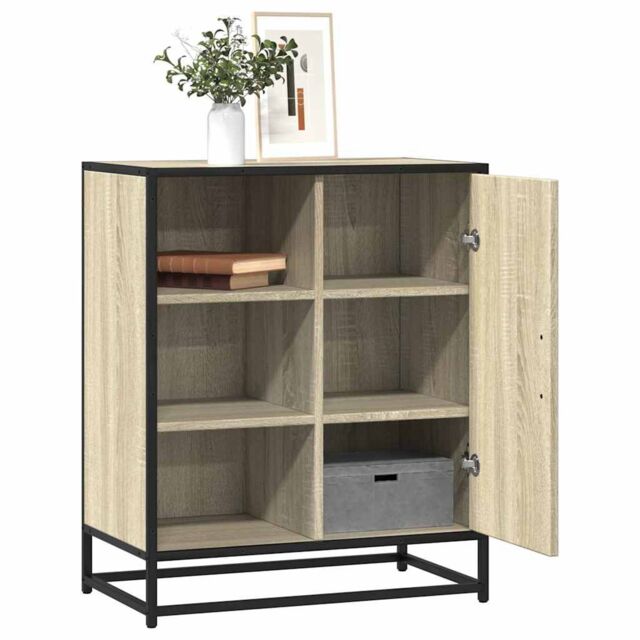 Berkfield Home Sideboard Sonoma Oak 62x35x76 cm Engineered Wood in Brown - Size: 62 x 35 x 76 cm - image 1