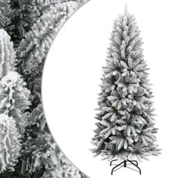 Berkfield Home Artificial Christmas Tree with Flocked Snow 120 cm PVC&PE in White - thumbnail 2