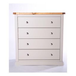 Cabinet Bits Loreo 4 Drawer Chest of Drawers Chrome Knob in Light Grey - thumbnail 2