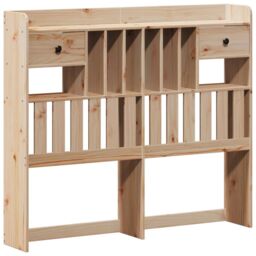 Berkfield Home Bookcase Bed without Mattress 135x190 cm Double Solid Wood Pine in Brown - thumbnail 7