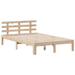 Berkfield Home Bookcase Bed without Mattress 135x190 cm Double Solid Wood Pine in Brown - thumbnail 8