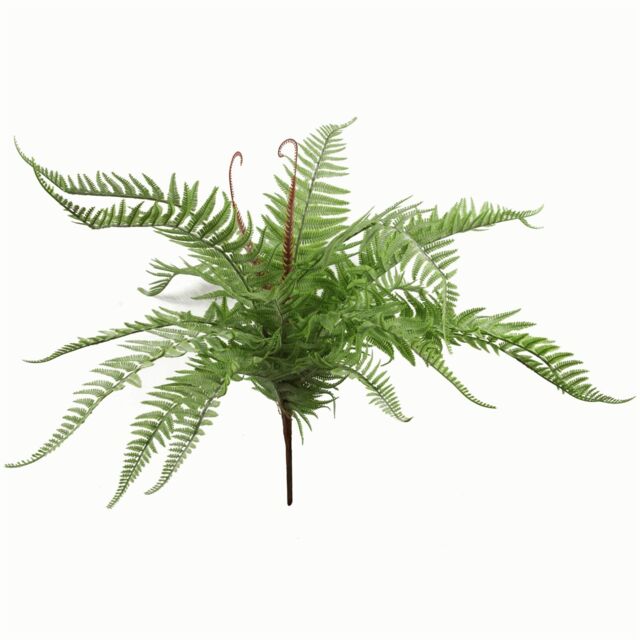 Leaf 60cm Artificial Bushy Dixie Wood Fern Light Green Plant - image 1