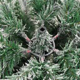 Berkfield Home Beautiful Artificial Hinged Christmas Tree with Flocked Snow 150 cm in White - thumbnail 7