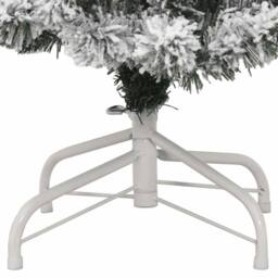Berkfield Home Beautiful Artificial Hinged Christmas Tree with Flocked Snow 150 cm in White - thumbnail 6