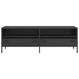 Berkfield Home TV Cabinet Black 135x39x43.5 cm Cold-rolled Steel - thumbnail 4