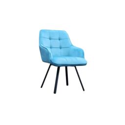 Interior Emporium Ltd 2x Swivel Dining Chairs, Padded Velvet Seat, Modern Kitchen, Rotatable Metal Leg ( Green ) in Bright Green - thumbnail 4