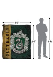 Warner Brothers Harry Potter House Crest Slytherin Blanket 152 x 127 cm in White - thumbnail 5