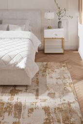 Kukoon Contemporary Abstract Soft Pile Area Rug Taupe Beige Living Room Décor - Size: 70 cm x 240 cm - thumbnail 2