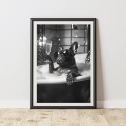 60 SECOND MAKEOVER French Bulldog Champagne Animal Print - Size: A4 - thumbnail 1