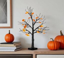 Garden Greatness Haunted LED Pumpkin Birch Tree in Black - Size: 1 Pack - thumbnail 1
