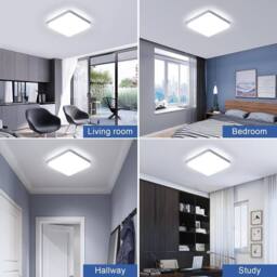 Goeco LED Ceiling Light 36W 6500K for Bathroom Kitchen Living Room Bedroom in White - thumbnail 8
