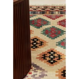 THE RUGS Kamal Kelim Rug - Rami Design Bordered Handwoven Wool Cotton 3 mm - Size: 120 cm x 170 cm - thumbnail 6