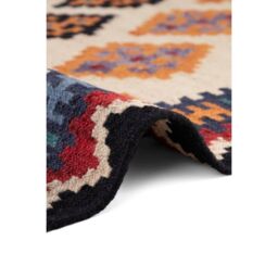 THE RUGS Kamal Kelim Rug - Rami Design Bordered Handwoven Wool Cotton 3 mm - Size: 120 cm x 170 cm - thumbnail 3
