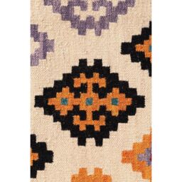 THE RUGS Kamal Kelim Rug - Rami Design Bordered Handwoven Wool Cotton 3 mm - Size: 120 cm x 170 cm - thumbnail 2