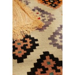 THE RUGS Kamal Kelim Rug - Rami Design Bordered Handwoven Wool Cotton 3 mm - Size: 120 cm x 170 cm - thumbnail 5