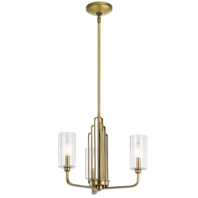 Netlighting Kichler Kimrose Multi Arm Pendant Ceiling Light Brushed Natural Brass in Yellow - image 1