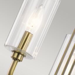 Netlighting Kichler Kimrose Multi Arm Pendant Ceiling Light Brushed Natural Brass in Yellow - thumbnail 2
