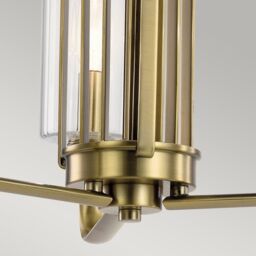 Netlighting Kichler Kimrose Multi Arm Pendant Ceiling Light Brushed Natural Brass in Yellow - thumbnail 3