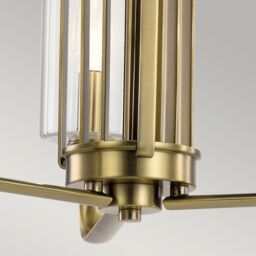 Netlighting Kichler Kimrose Multi Arm Pendant Ceiling Light Brushed Natural Brass in Yellow - thumbnail 4