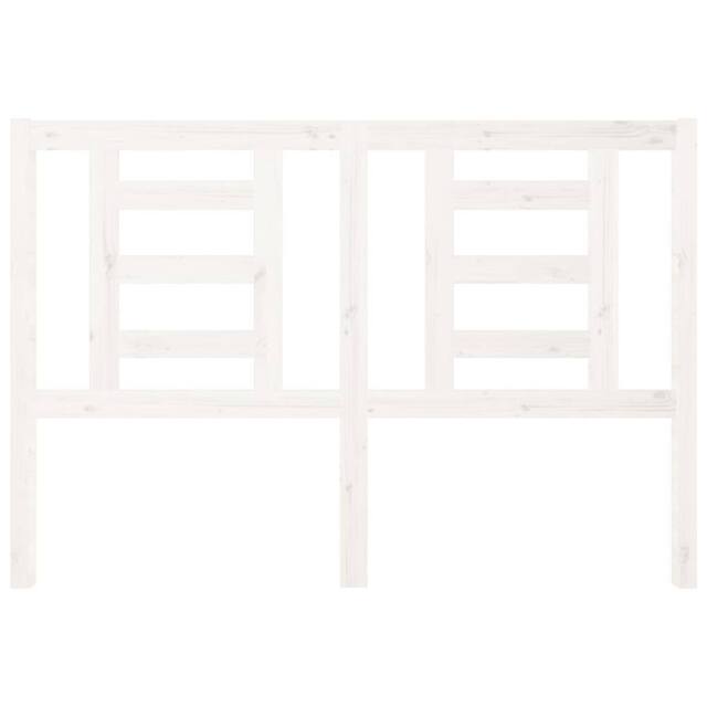 Berkfield Home Beautiful Bed Headboard White 126x4x100 cm Solid Wood Pine - Size: 126 x 4 x 100 cm - image 1