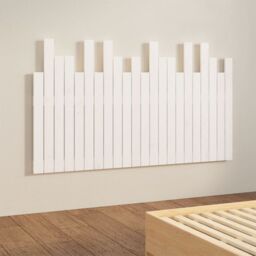 Berkfield Home Wall Headboard White 140x3x80 cm Solid Wood Pine - Size: 140 x 3 x 80 cm - thumbnail 4