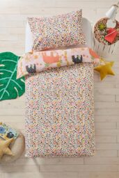 Furn Endangered Kids Safari Animal Duvet Cover Set in Pink - Size: Toddler - thumbnail 2
