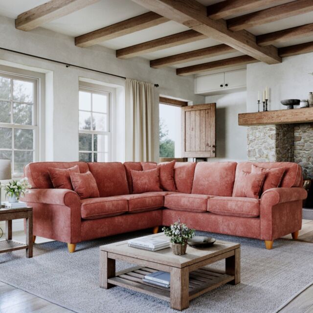 The Great Sofa Company Flora 2 Corner 2 Sofa Glory Deep Terra in Terracotta - image 1