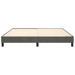 Berkfield Home Box Spring Bed Frame Dark Grey 180x200 cm Super King Velvet - thumbnail 5