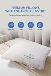 Living and Home Breathable Anti-Collapse Pillow in White - thumbnail 5