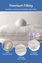Living and Home Breathable Anti-Collapse Pillow in White - thumbnail 3
