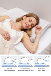 Living and Home Breathable Anti-Collapse Pillow in White - thumbnail 4