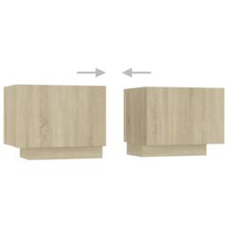 Berkfield Home Decorative Bedside Cabinet Sonoma Oak 100x35x40 cm Engineered Wood in Light Brown - Size: 100 x 35 x 40 cm - thumbnail 8