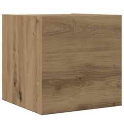Berkfield Home 4 Piece TV Cabinet Set Wall-mounted Artisan Oak Engineered Wood in Brown - thumbnail 6