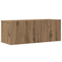 Berkfield Home 4 Piece TV Cabinet Set Wall-mounted Artisan Oak Engineered Wood in Brown - thumbnail 4