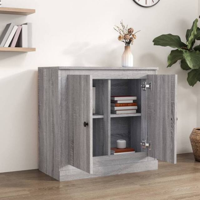 Berkfield Home Sideboard Grey Sonoma 70x35.5x67.5 cm Engineered Wood - image 1