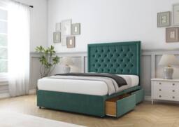 "Sloomy Montana Coniston Divan Bed Base No Drawers - 26"" Headboard in Cream - Size: Small Single" - thumbnail 4