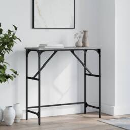 Berkfield Home Console Table Grey Sonoma 75x32x75 cm Engineered Wood - Size: 75 x 32 x 75 cm - thumbnail 2