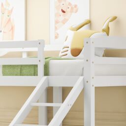 Matteo Bunk Bed Triple Sleeper With Side Ladder For Children & Teens 3FT in White - Size: Double - thumbnail 5