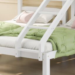 Matteo Bunk Bed Triple Sleeper With Side Ladder For Children & Teens 3FT in White - Size: Double - thumbnail 6