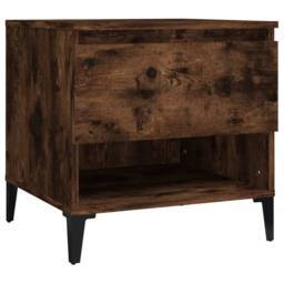 Berkfield Home Side Tables 2 pcs Smoked Oak 50x46x50 cm Engineered Wood in Brown - Size: 50 x 46 x 50 cm - thumbnail 6